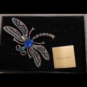 Heidi Daus “Trembling Brilliance" Crystal Dragonfly brooch.